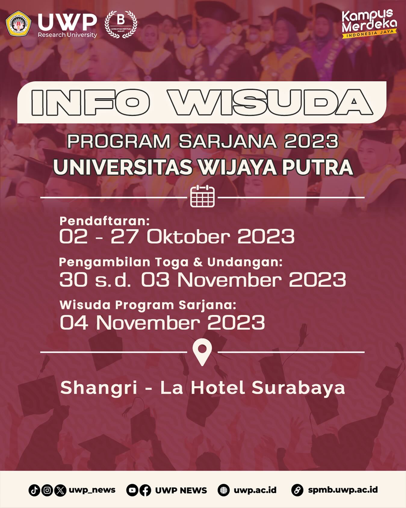 WISUDA PROGRAM SARJANA TAHUN 2023